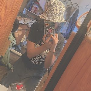 Vintage - black/white- Bandana - Bucket Hat